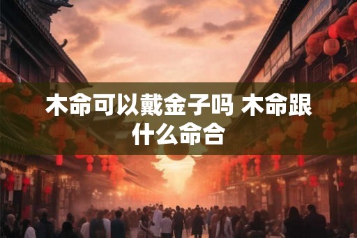 木命可以戴金子吗 木命跟什么命合