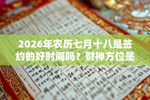 2026年农历七月十八是签约的好时间吗？财神方位是哪个方向？