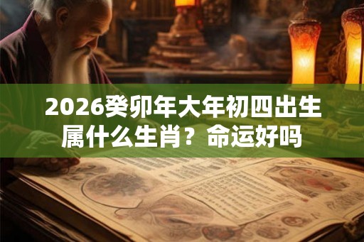 2026癸卯年大年初四出生属什么生肖？命运好吗