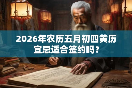 2026年农历五月初四黄历宜忌适合签约吗？