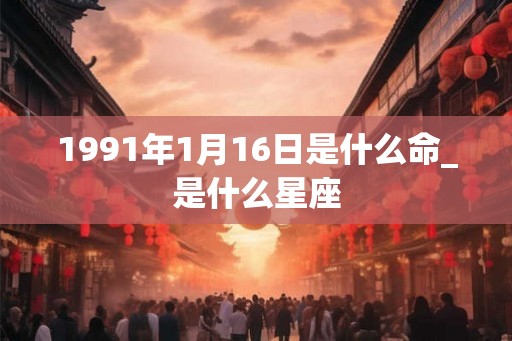 1991年1月16日是什么命_是什么星座