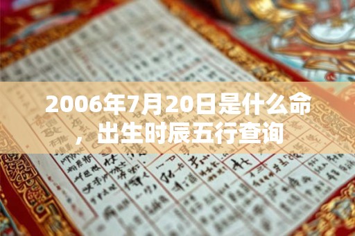 2006年7月20日是什么命,出生时辰五行查询 2006年7月20日是什么命,出生时辰五行查询