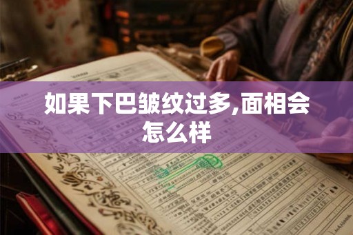 如果下巴皱纹过多,面相会怎么样