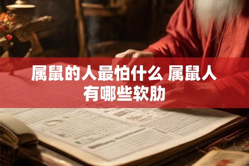 属鼠的人最怕什么 属鼠人有哪些软肋