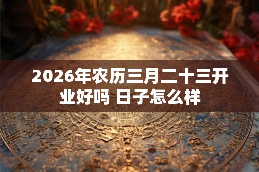 2026年农历三月二十三开业好吗 日子怎么样