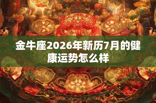 金牛座2026年新历7月的健康运势怎么样