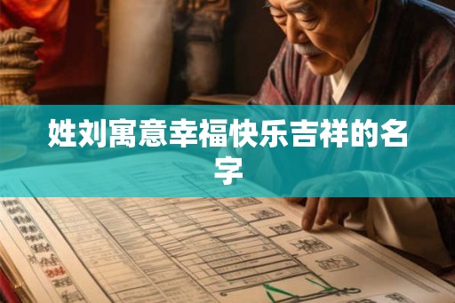 姓刘寓意幸福快乐吉祥的名字