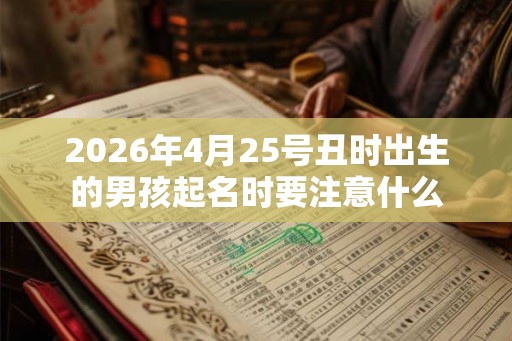 2026年4月25号丑时出生的男孩起名时要注意什么