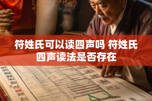 符姓氏可以读四声吗 符姓氏四声读法是否存在