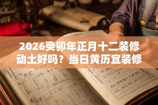 2026癸卯年正月十二装修动土好吗?当日黄历宜装修吗 2026癸卯年正月十二装修动土好吗?当日黄历宜装修吗