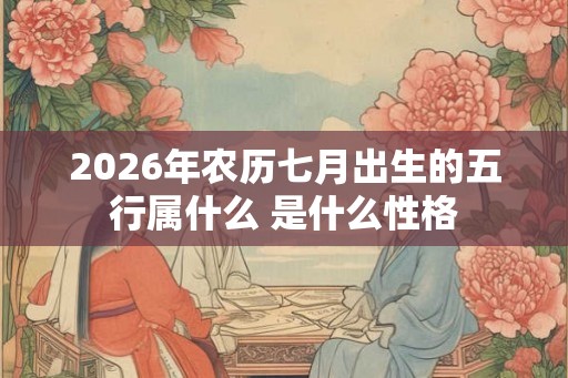 2026年农历七月出生的五行属什么 是什么性格