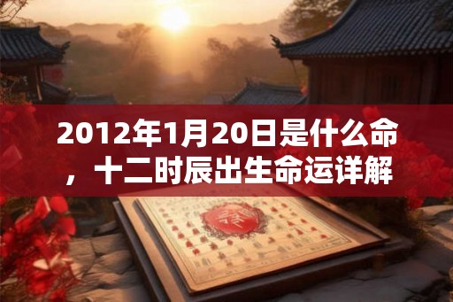 2012年1月20日是什么命，十二时辰出生命运详解