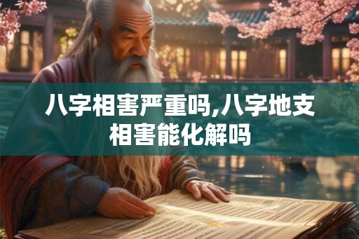 八字相害严重吗,八字地支相害能化解吗