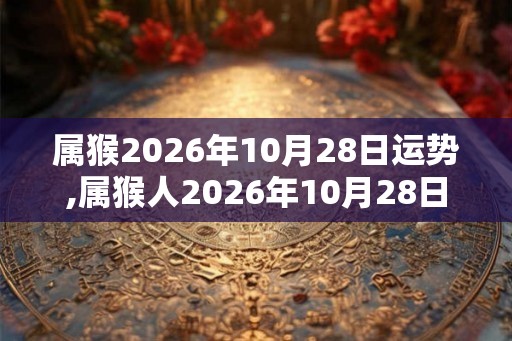 属猴2026年10月28日运势,属猴人2026年10月28日财运,生肖猴2026年10月28日运势