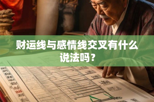 财运线与感情线交叉有什么说法吗？