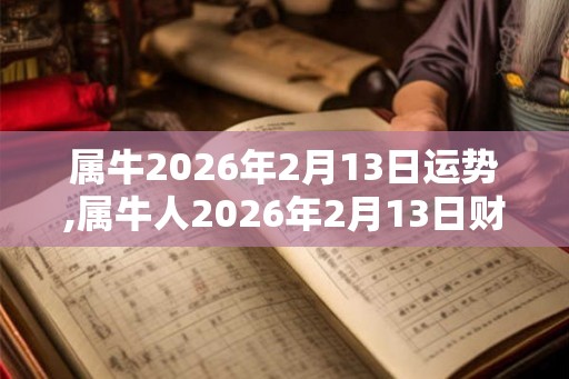 属牛2026年2月13日运势,属牛人2026年2月13日财运,生肖牛2026年2月13日运势