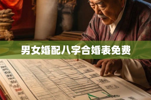 男女婚配八字合婚表免费
