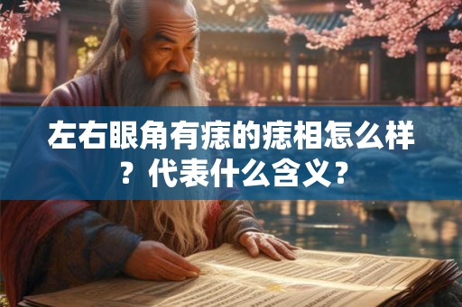 左右眼角有痣的痣相怎么样？代表什么含义？