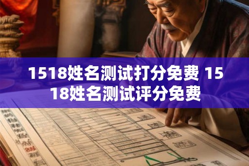 1518姓名测试打分免费 1518姓名测试评分免费