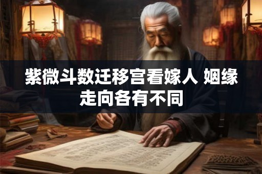 紫微斗数迁移宫看嫁人 姻缘走向各有不同