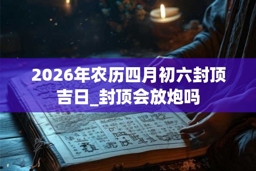 2026年农历四月初六封顶吉日_封顶会放炮吗