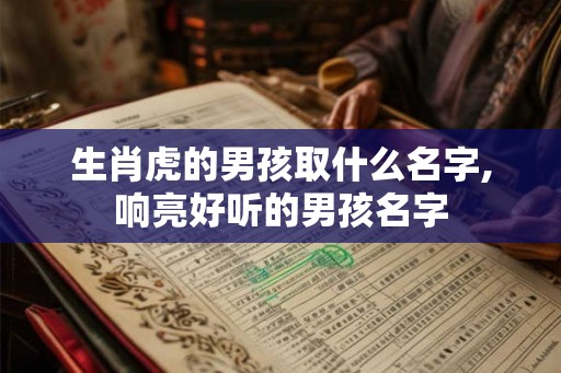 生肖虎的男孩取什么名字,响亮好听的男孩名字