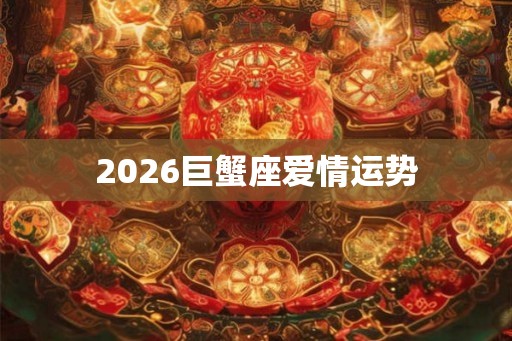 2026巨蟹座爱情运势