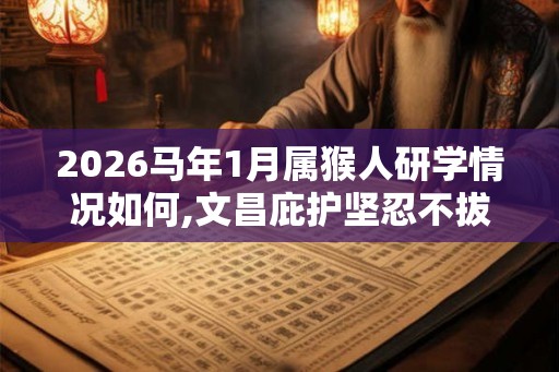 2026马年1月属猴人研学情况如何,文昌庇护坚忍不拔