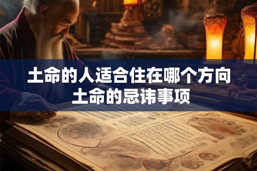 土命的人适合住在哪个方向 土命的忌讳事项
