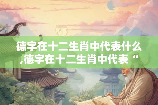 德字在十二生肖中代表什么,德字在十二生肖中代表“鼠”
