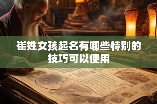 崔姓女孩起名有哪些特别的技巧可以使用