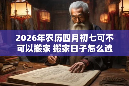2026年农历四月初七可不可以搬家 搬家日子怎么选
