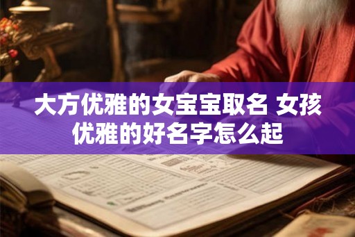 大方优雅的女宝宝取名 女孩优雅的好名字怎么起