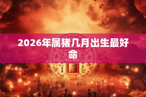 2026年属猪几月出生最好命
