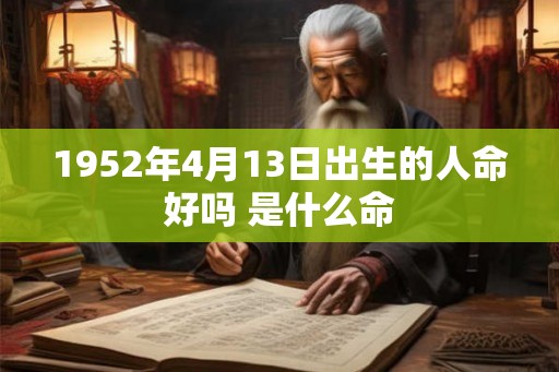 1952年4月13日出生的人命好吗 是什么命