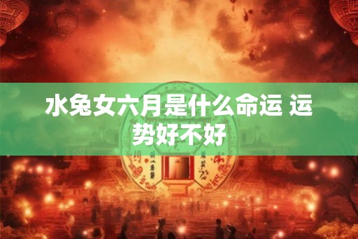 水兔女六月是什么命运 运势好不好