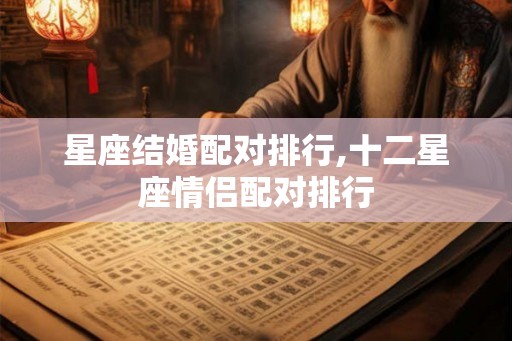 星座结婚配对排行,十二星座情侣配对排行