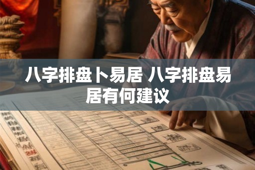 八字排盘卜易居 八字排盘易居有何建议