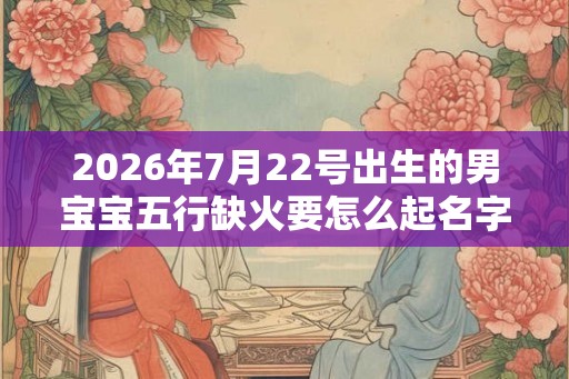 2026年7月22号出生的男宝宝五行缺火要怎么起名字