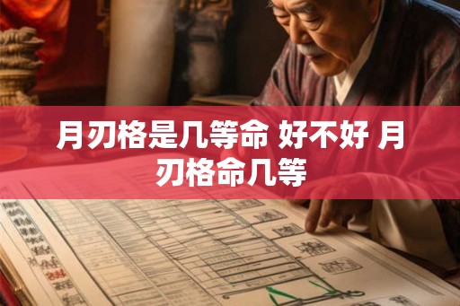 月刃格是几等命 好不好 月刃格命几等 月刃格是几等命 好不好 月刃格命几等
