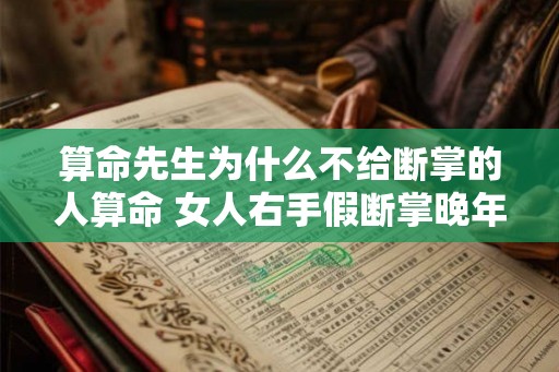 算命先生为什么不给断掌的人算命 女人右手假断掌晚年好吗
