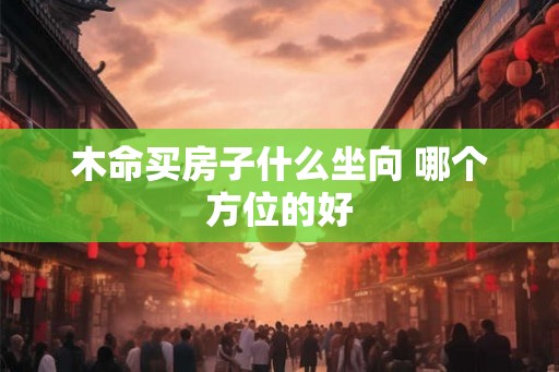 木命买房子什么坐向 哪个方位的好 木命买房子什么坐向 哪个方位的好
