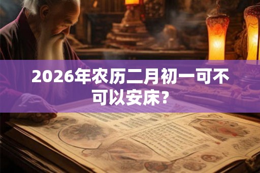 2026年农历二月初一可不可以安床？