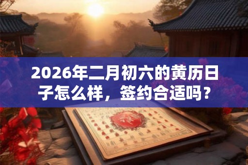 2026年二月初六的黄历日子怎么样，签约合适吗？