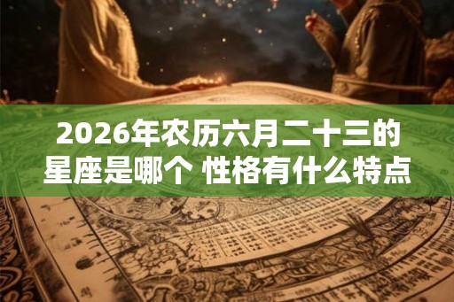 2026年农历六月二十三的星座是哪个 性格有什么特点
