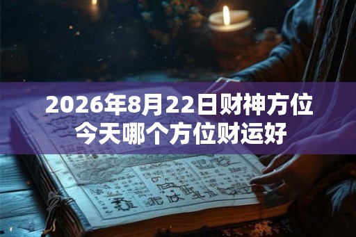 2026年8月22日财神方位 今天哪个方位财运好