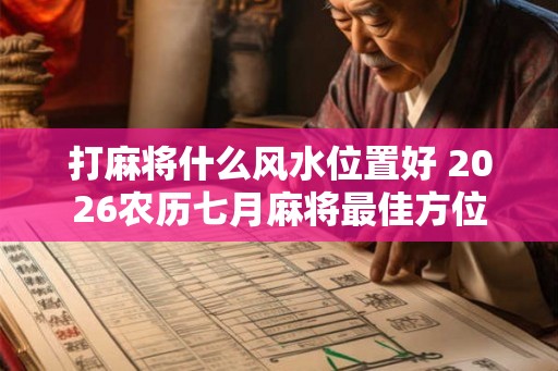 打麻将什么风水位置好 2026农历七月麻将最佳方位