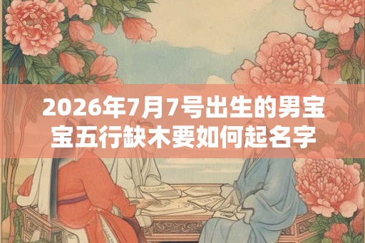 2026年7月7号出生的男宝宝五行缺木要如何起名字