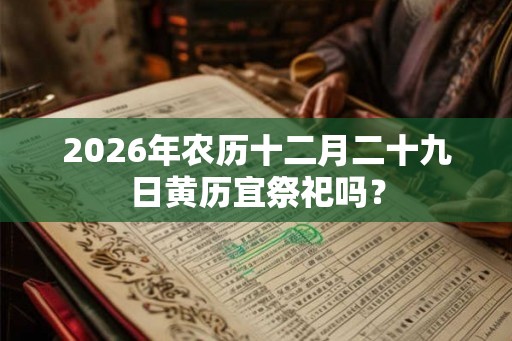 2026年农历十二月二十九日黄历宜祭祀吗？