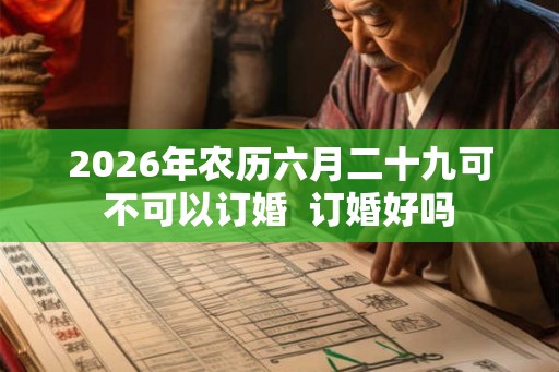 2026年农历六月二十九可不可以订婚  订婚好吗